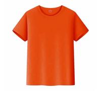 Tee Shirt Garçons Filles Classique Couleur Unie Coton T-Shirts Gamins Manche Courte Col Ras du Cou Tops Âge 2-14 Ans