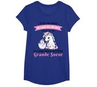 Tee Shirt Grande Sœur et Licorne - Annonce Grossesse Unique T-Shirt, Fille, Bleu Royal, S