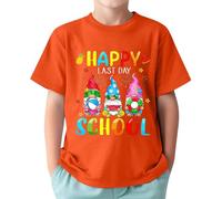 Tee-Shirt Graphique « Dernier Jour D'École » pour Tout-Petits Garçons Et Filles Vacance Scolaire Haut Décontracté Unisexe Design Amusant Et Tendance Idéale pour Mois