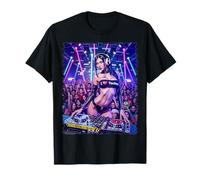 Tee-Shirt Graphique Sexy Girl - Sexy Techno Rave Girl DJ T-Shirt