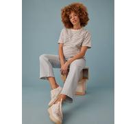 Tee-shirt grossesse style marinière bleu ciel 46/48