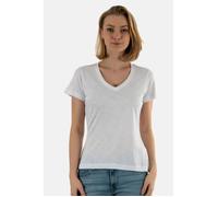 Tee shirt Guess Jeans VN Slubby G011 - Blanc - Femme - 100% coton - Manches courtes - Col arrondi XS