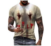 Tee Shirt Halloween Homme Problème Résolu T Shirt Homme Deguisement Halloween Homme Bloody Horreur Costume Halloween Zombie Sang Qui Fait Peur Blood Haut Homme Sanglant Tee Shirt Homme Deguisement