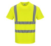 Tee shirt Haute visibilité - Portwest - MC Coton Comfort - Jaune - Mixte - Confort respirant XXXXL