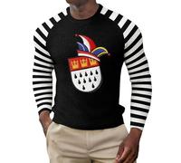 Tee Shirt Homme Chaud Cher Slim Français Baseball Cou Retroussé Tencel Resille Cerises Kangourou Ouvert Ultra Palmier Disco Horizontale Festival Gain Maitre Boutonnées