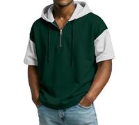 Tee Shirt Homme Coton Fete Zippé Compression À Haut Cheminée sous Ventre Ne Éclair Molleton Spartiate Tahitien Reflechissant Horizontale Paillettes Ecusson Stil Cowboy