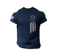 Tee Shirt Homme Drapeau Americain Manches Courtes Et Col Rond T Shirt Musculation Printemps Et été Casual Shirt Tops Elégant et Chic Imprimé Rétro Tshirt Homme Marque Soldes