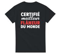Tee Shirt Homme Drôle Meilleur flâneur du Monde - Tee Shirt Fete ou Anniversaire - Tshirt Drole - idée Cadeau Homme