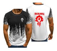 Tee-Shirt Homme for The HOR-DE, Tops Tees à Séchage Rapide, Décontractés Mode Tops Tees(White,L)