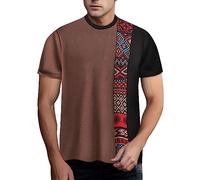 Tee Shirt Homme Grande Taille - 2023 Fashion Pattern Street New Casual T-Shirt à Manches Courtes à Col Rond T-Shirts Pour Hommes Manches Longues Noir