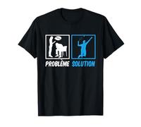 Tee Shirt Homme Humour Badminton Badiste Problème Solution T-Shirt