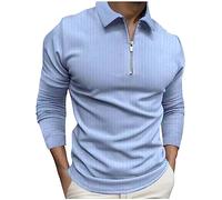 Tee Shirt Homme Humour - Homme Décontracté à Fermeture Éclair Mode Col V Rayé Imprimé Haut Officiel et Tendance pour Tenue Quotidienne