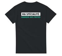 Tee Shirt Homme Humour Manger des Frites - Tee Shirt Fete ou Anniversaire - Tshirt Drole - idée Cadeau Homme