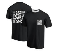 Tee Shirt Homme Humour, T-Shirt Blanc Homme,à Col Rond avec Impression Code QR Manches Courtes Décontracté pour Un Style Sportif Confortable et Moderne T Shirt Tshirt Chemise Tops