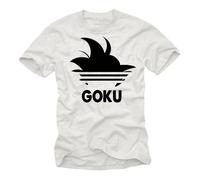 Tee Shirt Homme - MAKAYA - Goku Dragon Hair - Blanc - Manches courtes - Col classique L