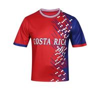 Tee-Shirt-Homme-Manche-Courte-Maillot-De-Foot-Imprimé-Couleur-Drapeau-Et-Letter-Boutique-du-Supporter-T-Shirt-Sport-Homme-Teeshirts.-Homme-Manche-Courte-Cadeau-Unisexe (Costa Rica, S)