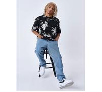 Tee-shirt homme noir - PROJECT X PARIS - all over esquisse fleurie - coupe oversize S