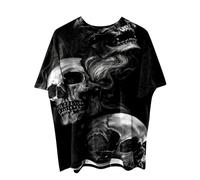 Tee Shirt Homme Pas Cher Tee Shirt Halloween Homme, Costume Halloween a Col Rond Confortable Motif Sanglant Zombie Et Traces De Sang Thème Horreur Marquant Idéal Style Décontracté Cosplay