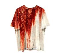 Tee Shirt Homme Pas Cher Tee Shirt Halloween Homme, Costume Halloween a Col Rond Confortable Motif Sanglant Zombie Et Traces De Sang Thème Horreur Marquant Idéal Style Décontracté Cosplay