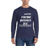 Tee Shirt Homme Personnalisable - avec Photo Texte- T-Shirt personnalisé pour Hommes et Femmes - Choisissez Votre Image - T-Shirt idéal pour Le Travail, la Salle de Sport ou Le Sport.