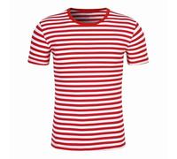 Tee Shirt Homme Rayé Graphique Basique T-Shirt Manches Courtes en Coton Col Rond Imprimé à Rayures Haut d'Été Tshirt Sport Vacances de Loisirs Style Californien