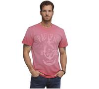 Tee-shirt homme rose à manches courtes avec motif imprimé élégant XL