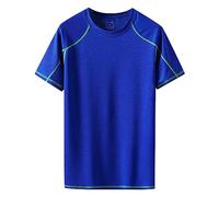 Tee Shirt Homme Sport T-Shirt Homme en Soie De Glace Confort ExtrêMe avec Technologie De SéChage Rapide Et Design Moderne à Col Rond pour Une Liberté De Mouvement Optimale