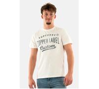 Tee shirt homme SUPERDRY Copper Label Workwear 2BC blanc - 100% coton - manches courtes - col classique M