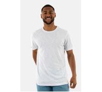 Tee shirt homme SUPERDRY crew neck slub 01c optic - Blanc - Coton - Manches courtes - Col classique XXL