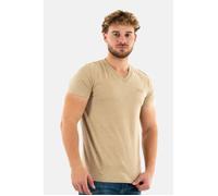 Tee shirt homme - SUPERDRY - Vintage Logo Emb Vee - Beige - Col V - Manches courtes XXL