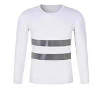 Tee-Shirt Homme T-Shirt De SéCurité pour Homme à Haute Visibilité en Conditions De Faible Luminosité avec Conception Respirante Et Confortable pour Les Travaux en ExtéRieur Et ActivitéS Nocturnes