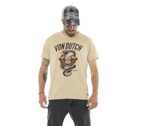 Tee Shirt Homme, T Shirt Homme Vibra, Col Rond, Regular Fit, Beige Taille M