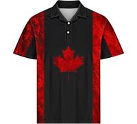 Tee-Shirt Homme T-Shirt pour Homme à Manches Courtes avec Impression Drapeau du Canada Confortable Et Respirant pour Un Usage Quotidien Sportif Et DéContracté IdéAl en éTé