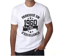 Tee-Shirt Homme - ULTRABASIC - Anniversaire 63 Ans - 100% Coton - Manches Courtes - Vintage XS