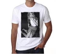 Tee-Shirt Homme - ULTRABASIC - Rosamund Pike - 100% Coton - Manches Courtes - Vintage Blanc XS
