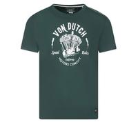 Tee shirt homme Vert sapin VON DUTCH - Coupe droite - Col rond - Manches courtes S