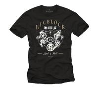 Tee Shirt Hot Rod France Vintage V8 Big Block Homme Noir M L