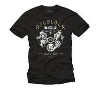 Tee Shirt Hot Rod France Vintage V8 Big Block Homme Noir XXL
