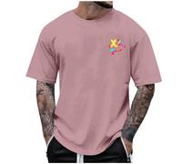 Tee Shirt Humoristique Homme Grande Taille,Chemise 3D Imprimé Décontracté Col Rond,T Shirt Manches Courtes Été Respirant Hommes,T-Shirt Coton Épais Tops Oversize Confort,T-Shirt Homme Pas Cher