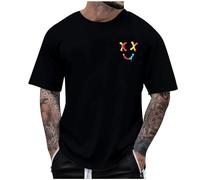 Tee Shirt Humoristique Homme Grande Taille,Chemise 3D Imprimé Décontracté Col Rond,T Shirt Manches Courtes Été Respirant Hommes,T-Shirt Coton Épais Tops Oversize Confort,T-Shirt Homme Pas Cher