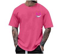Tee Shirt Humoristique Homme Grande Taille,Chemise 3D Imprimé Décontracté Col Rond,T Shirt Manches Courtes Été Respirant Hommes,T-Shirt Coton Épais Tops Oversize Confort,T-Shirt Homme Pas Cher