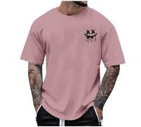 Tee Shirt Humoristique Homme Grande Taille,Chemise 3D Imprimé Décontracté Col Rond,T Shirt Manches Courtes Été Respirant Hommes,T-Shirt Coton Épais Tops Oversize Confort,T-Shirt Homme Pas Cher
