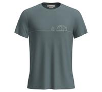 Icebreaker - Merino Core S/S Tee Single Line Camp - T-shirt technique - M - blue ash