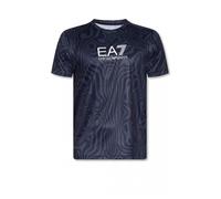 Tee shirt imprimé - EA7 - Homme - Manches courtes - Bleu - 100% Polyester XL
