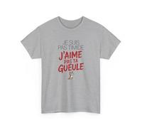 Tee Shirt Je Suis Pas Timide J’Aime Pas Ta Gueule - T-shirt Chat Sarcastique Humour - Cadeau Drôle