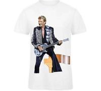 Tee shirt - Johnny Hallyday - Blanc - Manches courtes - Col arrondi - 100% coton XXXXL