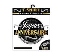 Tee-shirt - JOYEUX ANNIVERSAIRE - Coton - Manches courtes - Col arrondi