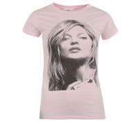 Tee Shirt - Kate Moss - Rose - 100% Coton - Manches Courtes - Col Arrondi L