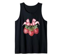 Tee-Shirt Kawaii Sweetness avec nœud Coquette et Fraises Débardeur