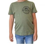 Tee Shirt Kid Enfant pour moto L'Entourloop Patch Kaki taille 8 ans 8 ans